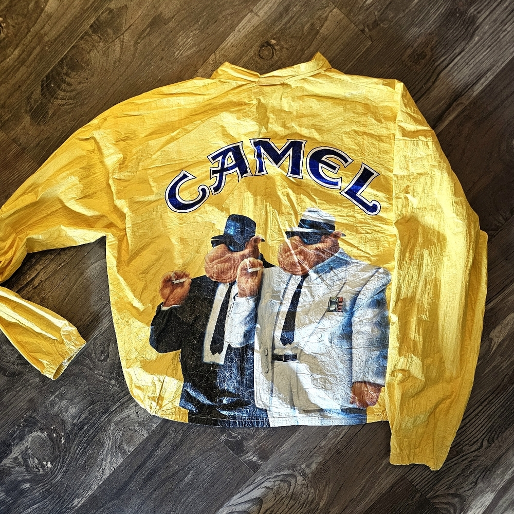 Yellow Graphic Windbreaker Jacket